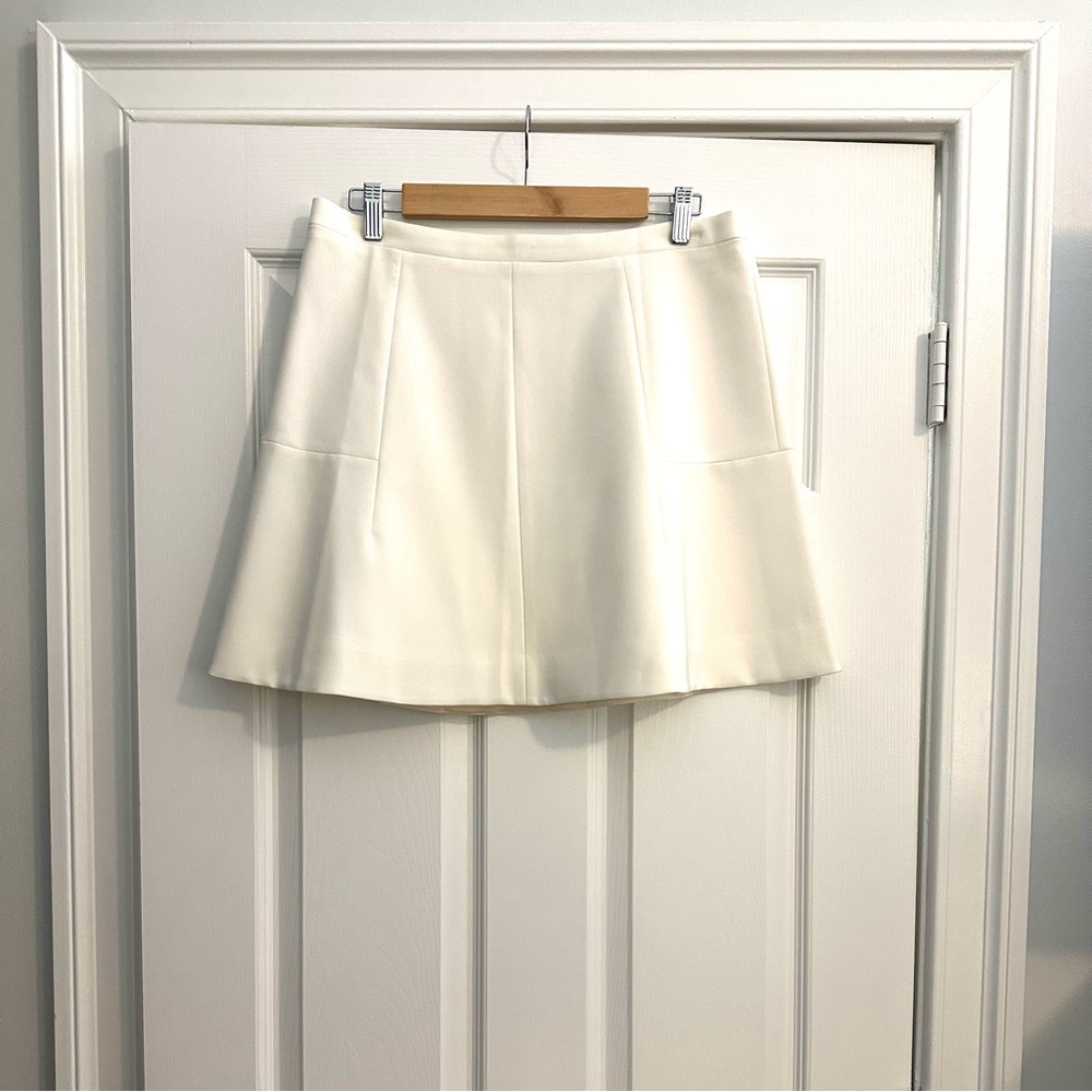 NWT J.Crew White Fit & Flare Skirt - Picture 1 of 4